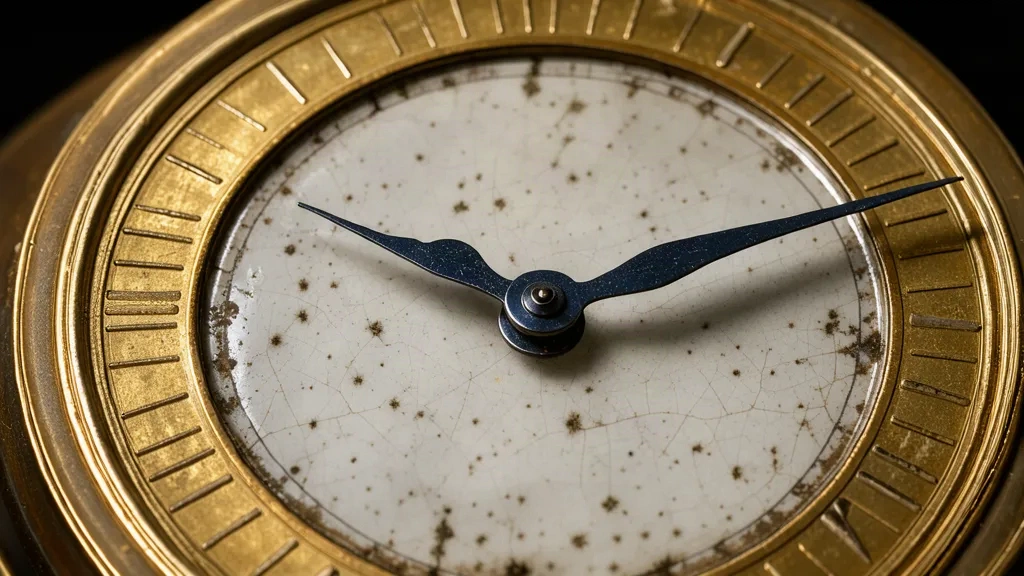 Cadran d'horloge comtoise émaillé vu de très près